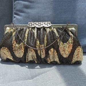 Elegant Black and Gold Evening Clutch